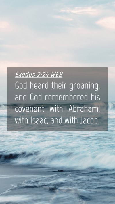 Picture 04 - Exodus 2:24 WEB Mobile Phone Wallpaper - God heard their groaning, and God remembered his - Mobile Bible Verse Wallpaper
