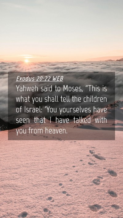 Picture 04 - Exodus 20:22 WEB Mobile Phone Wallpaper - Yahweh said to Moses, 