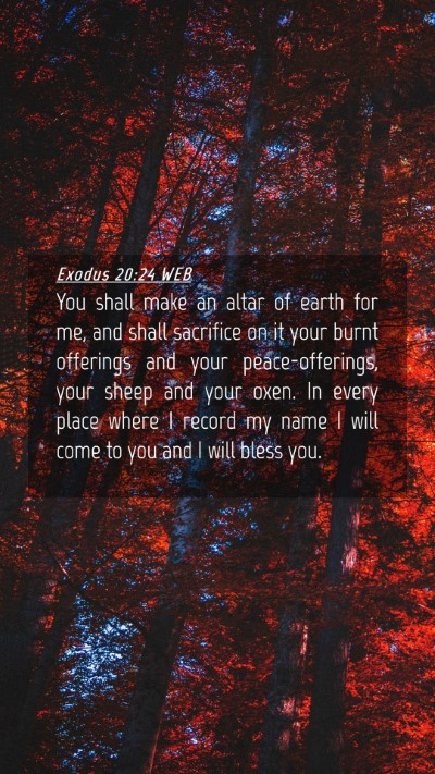 Picture 04 - Exodus 20:24 WEB Mobile Phone Wallpaper - You shall make an altar of earth for me, and - Mobile Bible Verse Wallpaper