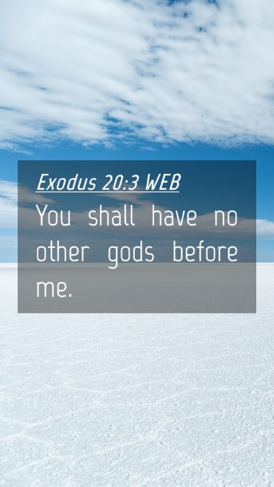 Picture 04 - Exodus 20:3 WEB Mobile Phone Wallpaper - You shall have no other gods before - Mobile Bible Verse Wallpaper