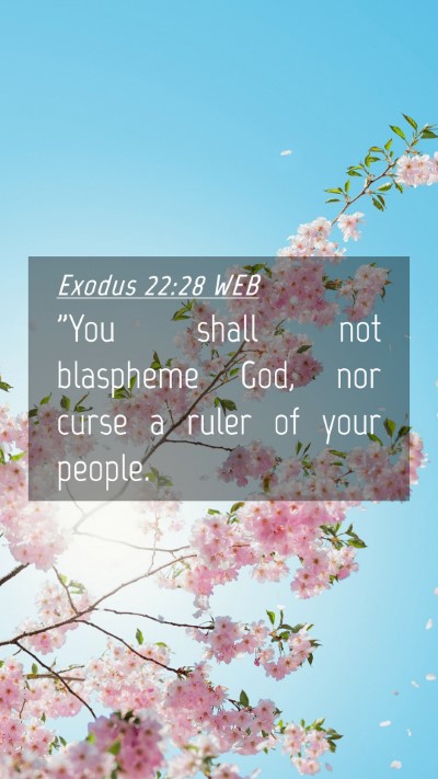 Picture 04 - Exodus 22:28 WEB Mobile Phone Wallpaper -