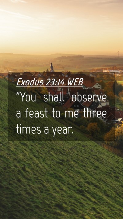 Picture 04 - Exodus 23:14 WEB Mobile Phone Wallpaper - 
