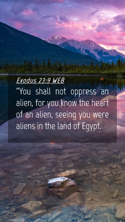 Picture 04 - Exodus 23:9 WEB Mobile Phone Wallpaper - 