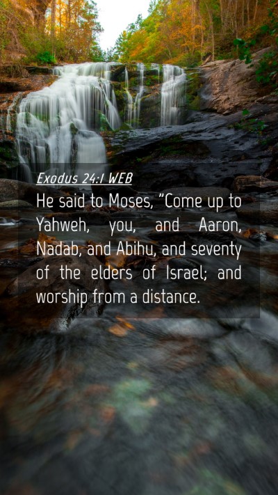 Picture 04 - Exodus 24:1 WEB Mobile Phone Wallpaper - He said to Moses, 
