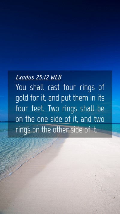 Picture 04 - Exodus 25:12 WEB Mobile Phone Wallpaper - You shall cast four rings of gold for it, and put - Mobile Bible Verse Wallpaper
