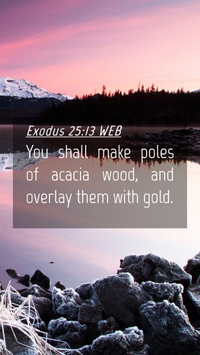 Picture 04 - Exodus 25:13 WEB Mobile Phone Wallpaper - You shall make poles of acacia wood, and overlay - Mobile Bible Verse Wallpaper