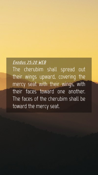 Picture 04 - Exodus 25:20 WEB Mobile Phone Wallpaper - The cherubim shall spread out their wings upward, - Mobile Bible Verse Wallpaper