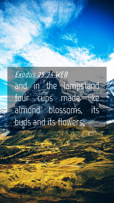 Picture 04 - Exodus 25:34 WEB Mobile Phone Wallpaper - and in the lampstand four cups made like almond - Mobile Bible Verse Wallpaper
