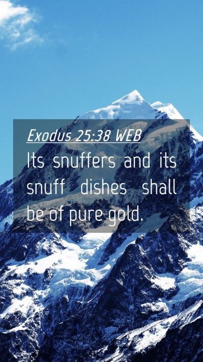 Picture 04 - Exodus 25:38 WEB Mobile Phone Wallpaper - Its snuffers and its snuff dishes shall be of - Mobile Bible Verse Wallpaper