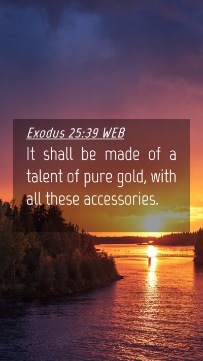 Picture 04 - Exodus 25:39 WEB Mobile Phone Wallpaper - It shall be made of a talent of pure gold, with - Mobile Bible Verse Wallpaper