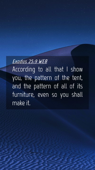 Picture 04 - Exodus 25:9 WEB Mobile Phone Wallpaper - According to all that I show you, the pattern of - Mobile Bible Verse Wallpaper