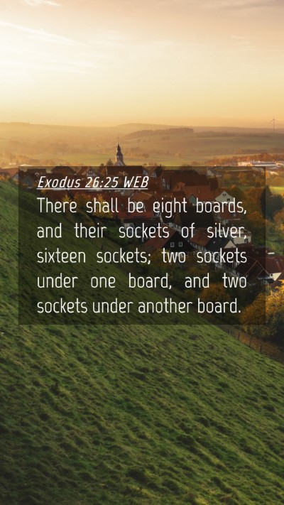 Picture 04 - Exodus 26:25 WEB Mobile Phone Wallpaper - There shall be eight boards, and their sockets of - Mobile Bible Verse Wallpaper