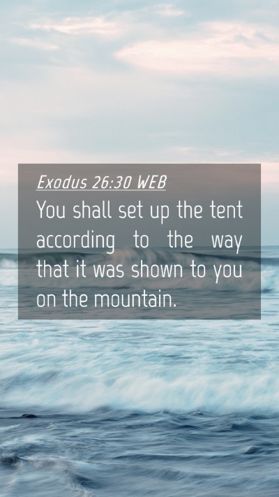 Picture 04 - Exodus 26:30 WEB Mobile Phone Wallpaper - You shall set up the tent according to the way - Mobile Bible Verse Wallpaper