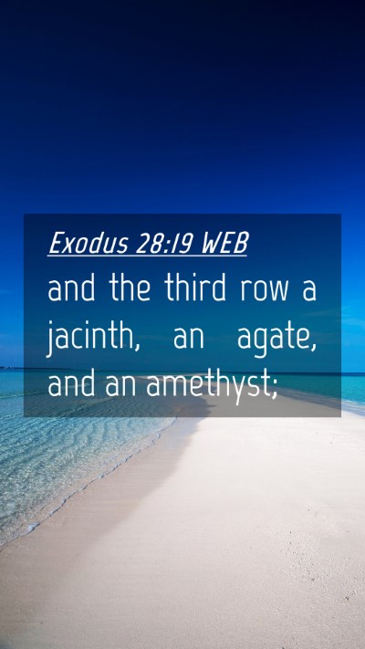 Picture 04 - Exodus 28:19 WEB Mobile Phone Wallpaper - and the third row a jacinth, an agate, and an - Mobile Bible Verse Wallpaper