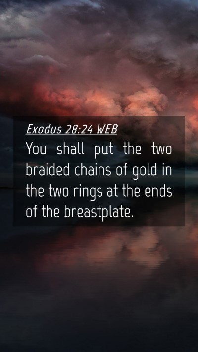 Picture 04 - Exodus 28:24 WEB Mobile Phone Wallpaper - You shall put the two braided chains of gold in - Mobile Bible Verse Wallpaper