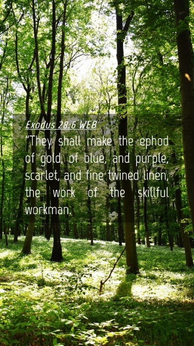 Picture 04 - Exodus 28:6 WEB Mobile Phone Wallpaper - 