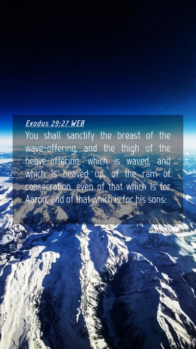 Picture 04 - Exodus 29:27 WEB Mobile Phone Wallpaper - You shall sanctify the breast of the - Mobile Bible Verse Wallpaper