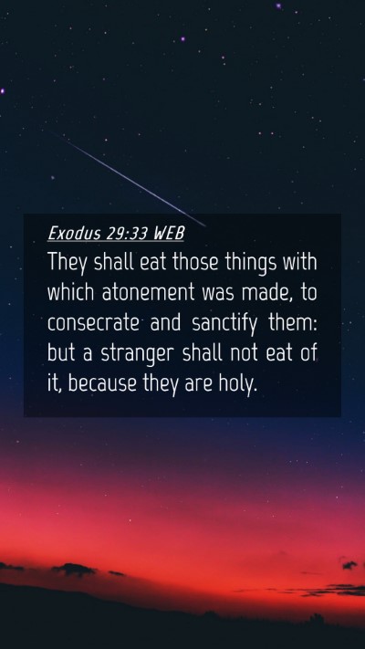 Picture 04 - Exodus 29:33 WEB Mobile Phone Wallpaper - They shall eat those things with which atonement - Mobile Bible Verse Wallpaper