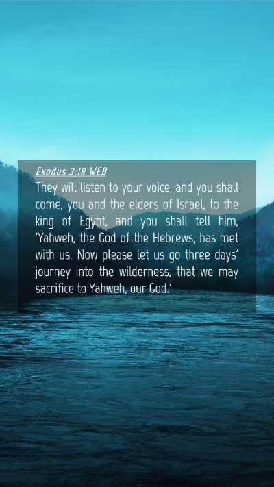 Picture 04 - Exodus 3:18 WEB Mobile Phone Wallpaper - They will listen to your voice, and you shall - Mobile Bible Verse Wallpaper