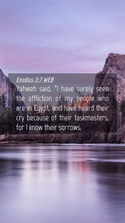 Picture 04 - Exodus 3:7 WEB Mobile Phone Wallpaper - Yahweh said, 