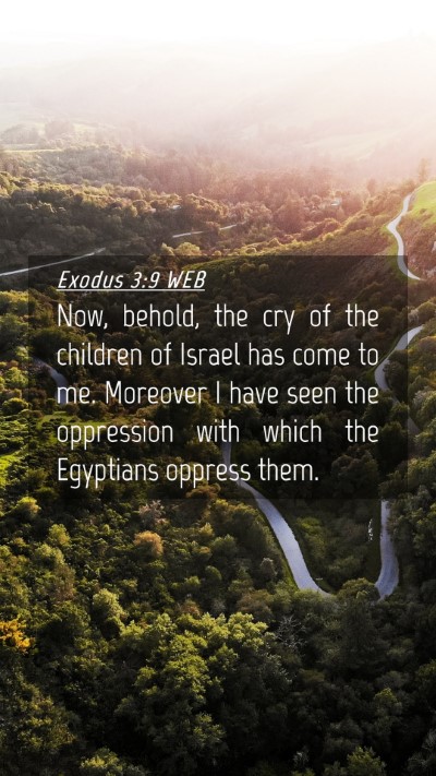 Picture 04 - Exodus 3:9 WEB Mobile Phone Wallpaper - Now, behold, the cry of the children of Israel - Mobile Bible Verse Wallpaper