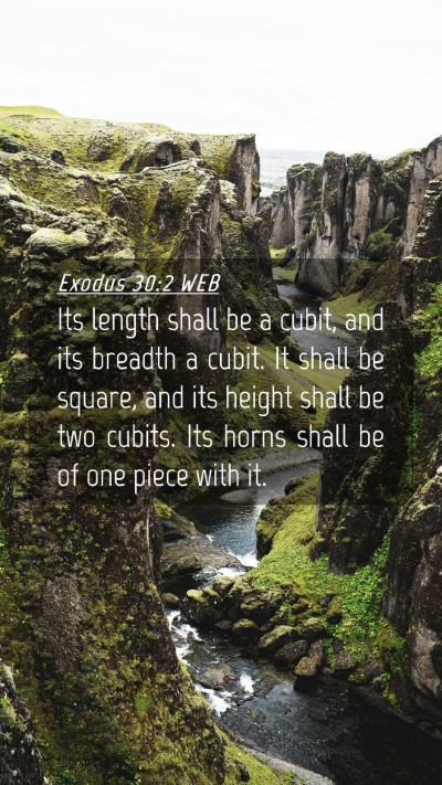 Picture 04 - Exodus 30:2 WEB Mobile Phone Wallpaper - Its length shall be a cubit, and its breadth a - Mobile Bible Verse Wallpaper
