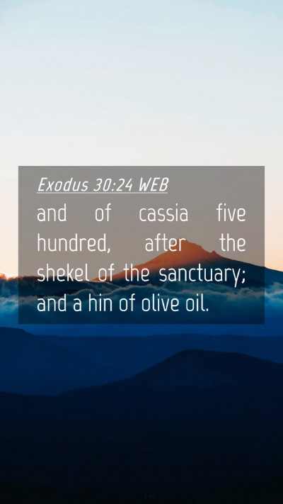 Picture 04 - Exodus 30:24 WEB Mobile Phone Wallpaper - and of cassia five hundred, after the shekel of - Mobile Bible Verse Wallpaper