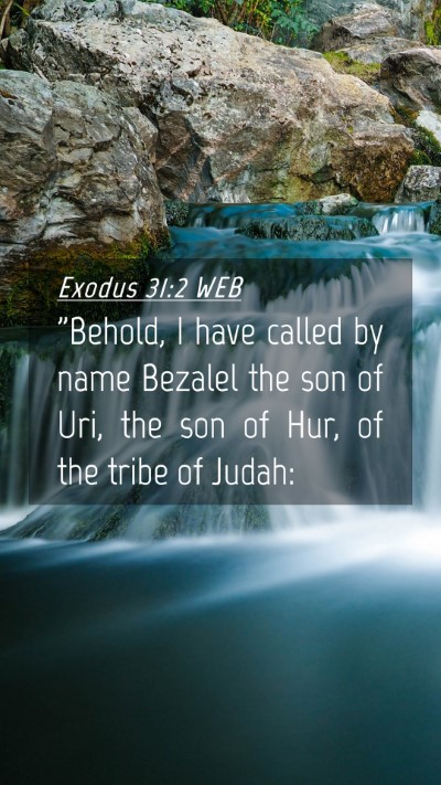 Picture 04 - Exodus 31:2 WEB Mobile Phone Wallpaper - 