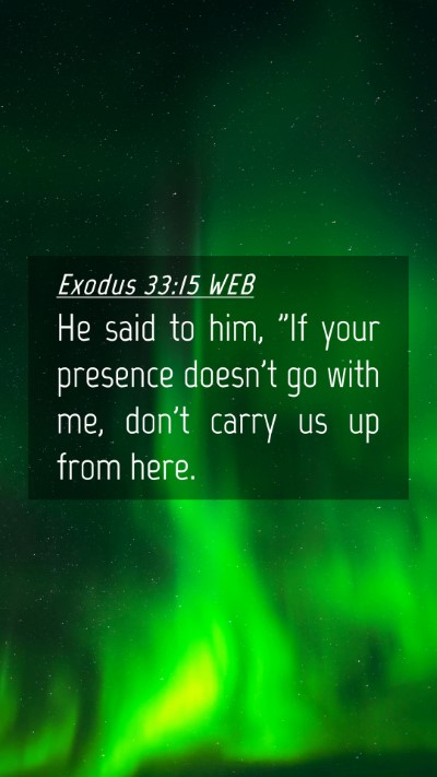 Picture 04 - Exodus 33:15 WEB Mobile Phone Wallpaper - He said to him, 