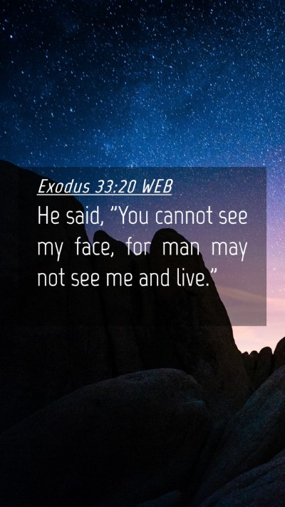 Picture 04 - Exodus 33:20 WEB Mobile Phone Wallpaper - He said, 