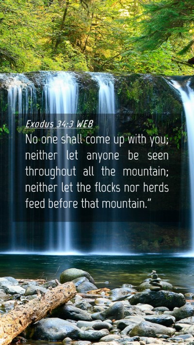Picture 04 - Exodus 34:3 WEB Mobile Phone Wallpaper - No one shall come up with you; neither let anyone - Mobile Bible Verse Wallpaper