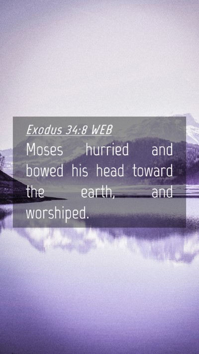 Picture 04 - Exodus 34:8 WEB Mobile Phone Wallpaper - Moses hurried and bowed his head toward the - Mobile Bible Verse Wallpaper