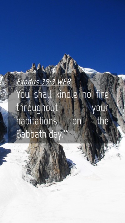 Picture 04 - Exodus 35:3 WEB Mobile Phone Wallpaper - You shall kindle no fire throughout your - Mobile Bible Verse Wallpaper