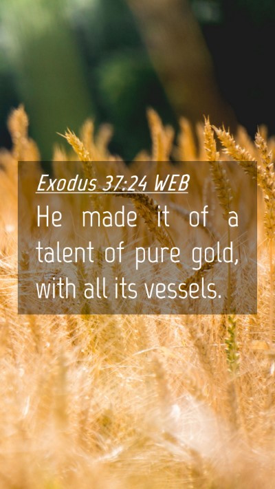 Picture 04 - Exodus 37:24 WEB Mobile Phone Wallpaper - He made it of a talent of pure gold, with all its - Mobile Bible Verse Wallpaper