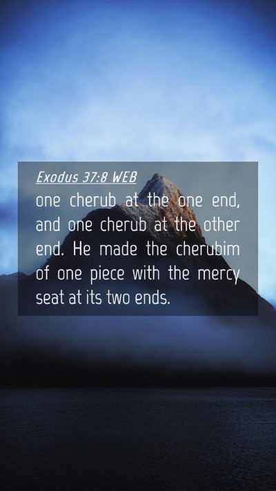 Picture 04 - Exodus 37:8 WEB Mobile Phone Wallpaper - one cherub at the one end, and one cherub at the - Mobile Bible Verse Wallpaper