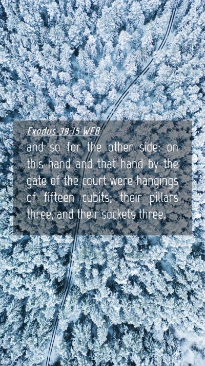 Picture 04 - Exodus 38:15 WEB Mobile Phone Wallpaper - and so for the other side: on this hand and that - Mobile Bible Verse Wallpaper