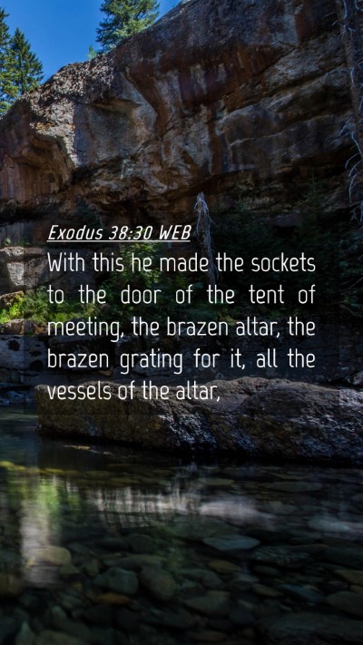 Picture 04 - Exodus 38:30 WEB Mobile Phone Wallpaper - With this he made the sockets to the door of the - Mobile Bible Verse Wallpaper