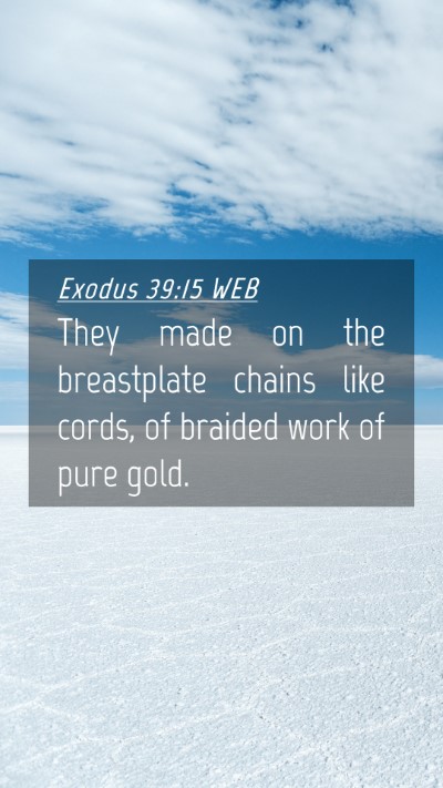 Picture 04 - Exodus 39:15 WEB Mobile Phone Wallpaper - They made on the breastplate chains like cords, - Mobile Bible Verse Wallpaper