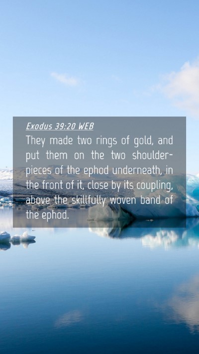 Picture 04 - Exodus 39:20 WEB Mobile Phone Wallpaper - They made two rings of gold, and put them on the - Mobile Bible Verse Wallpaper