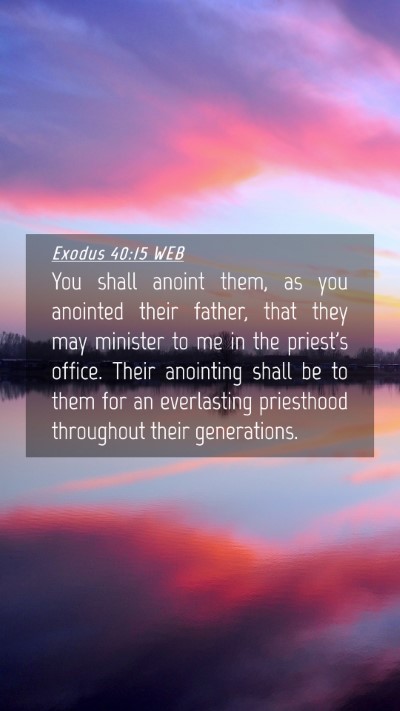 Picture 04 - Exodus 40:15 WEB Mobile Phone Wallpaper - You shall anoint them, as you anointed their - Mobile Bible Verse Wallpaper