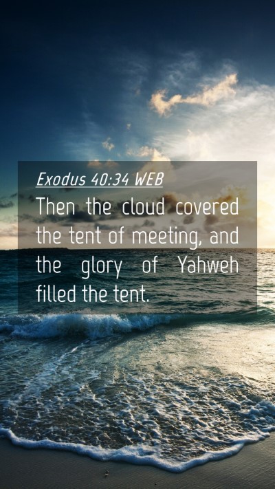 Picture 04 - Exodus 40:34 WEB Mobile Phone Wallpaper - Then the cloud covered the tent of meeting, and - Mobile Bible Verse Wallpaper