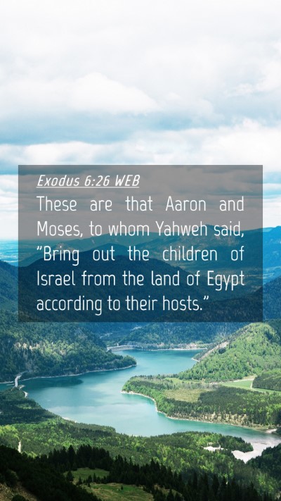 Picture 04 - Exodus 6:26 WEB Mobile Phone Wallpaper - These are that Aaron and Moses, to whom Yahweh - Mobile Bible Verse Wallpaper