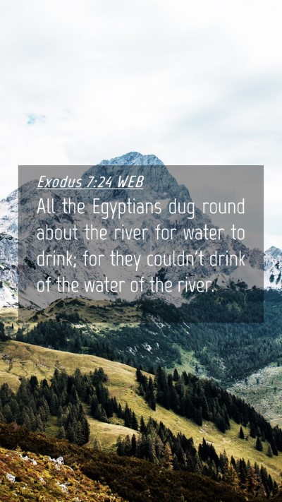 Picture 04 - Exodus 7:24 WEB Mobile Phone Wallpaper - All the Egyptians dug round about the river for - Mobile Bible Verse Wallpaper