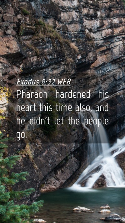 Picture 04 - Exodus 8:32 WEB Mobile Phone Wallpaper - Pharaoh hardened his heart this time also, and he - Mobile Bible Verse Wallpaper