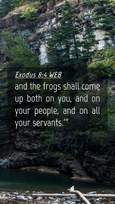 Picture 04 - Exodus 8:4 WEB Mobile Phone Wallpaper - and the frogs shall come up both on you, and on - Mobile Bible Verse Wallpaper