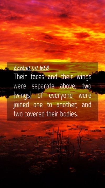 Picture 04 - Ezekiel 1:11 WEB Mobile Phone Wallpaper - Their faces and their wings were separate above; - Mobile Bible Verse Wallpaper