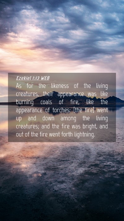 Picture 04 - Ezekiel 1:13 WEB Mobile Phone Wallpaper - As for the likeness of the living creatures, - Mobile Bible Verse Wallpaper