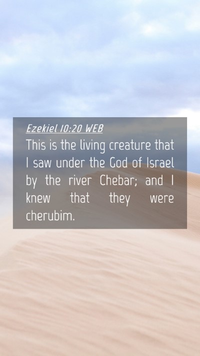 Picture 04 - Ezekiel 10:20 WEB Mobile Phone Wallpaper - This is the living creature that I saw under the - Mobile Bible Verse Wallpaper