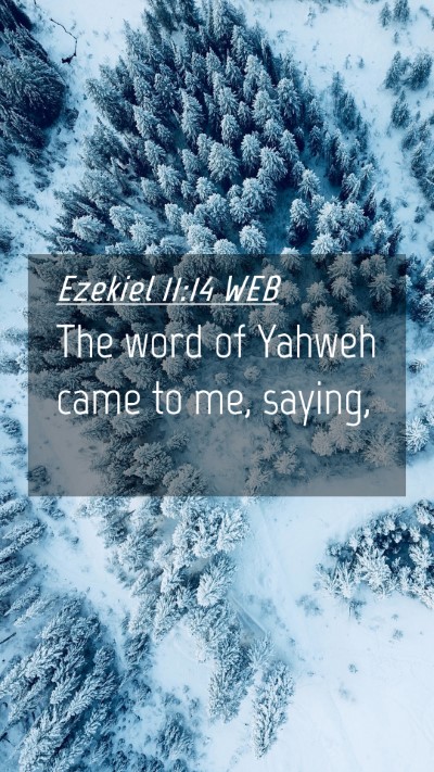 Picture 04 - Ezekiel 11:14 WEB Mobile Phone Wallpaper - The word of Yahweh came to me, - Mobile Bible Verse Wallpaper