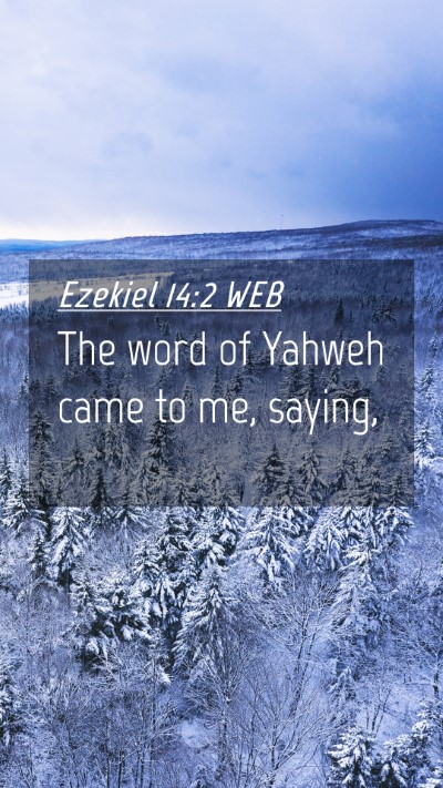 Picture 04 - Ezekiel 14:2 WEB Mobile Phone Wallpaper - The word of Yahweh came to me, - Mobile Bible Verse Wallpaper